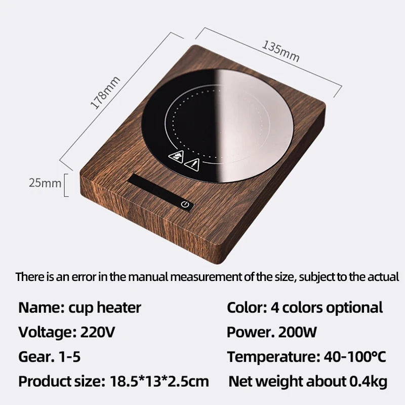 Calentador de teteras y tazas de 200W, máquina de té caliente de 100 °C, posavasos eléctrico, placa calefactora para café, leche y té.