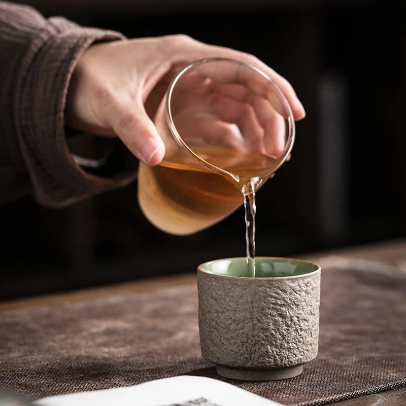 Vaso para Té de cerámica japonesa, tazón para té de porcelana, taza de café de cerámica, vaso para Té Matcha.