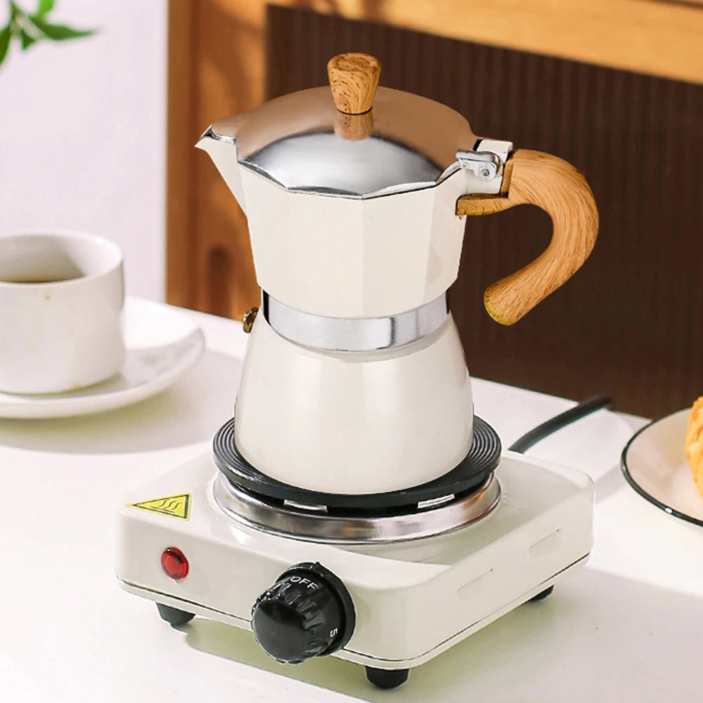 Cafetera eléctrica de extracción de alta presión Tetera Moka con boquilla en forma de 50/150/300 ml. estilo italiano.