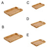 Bandeja de té Rectangular de madera de bambú, bandejas de taza de té de madera maciza, plato de cena de Hotel, utensilios de almacenamiento con asas.