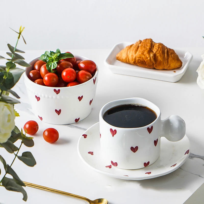 Taza de café de estilo coreano, taza de té, tazas de leche de cerámica, tazas de café de porcelana.