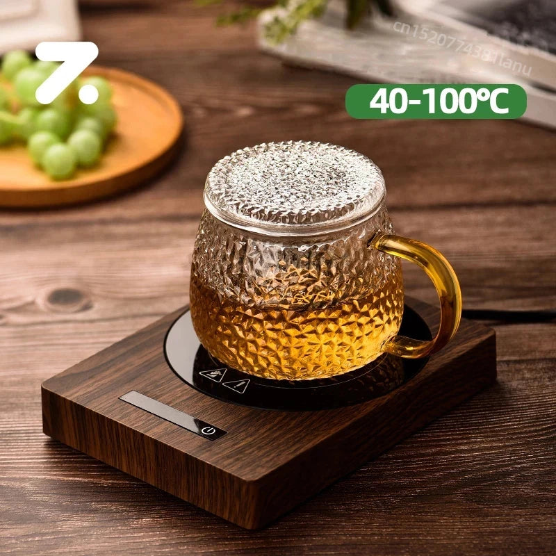 Calentador de teteras y tazas de 200W, máquina de té caliente de 100 °C, posavasos eléctrico, placa calefactora para café, leche y té.